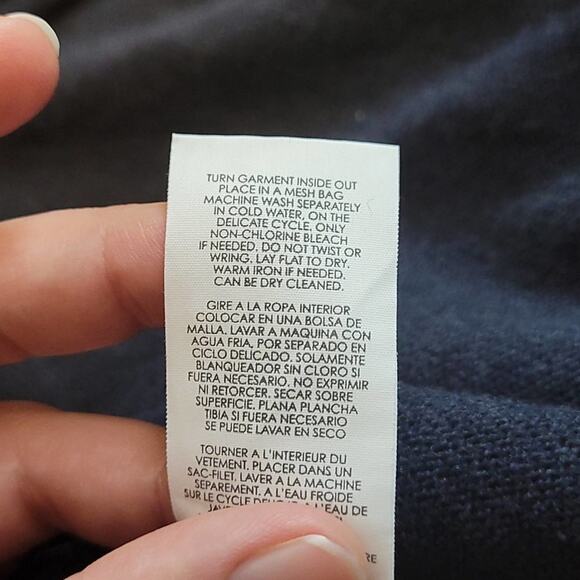 CAbi Viactoria Back Cutout Navy Sweater - Picture 6 of 8